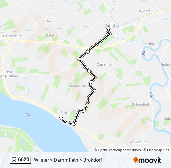 6620 bus Line Map