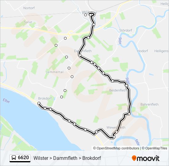 6620 bus Line Map