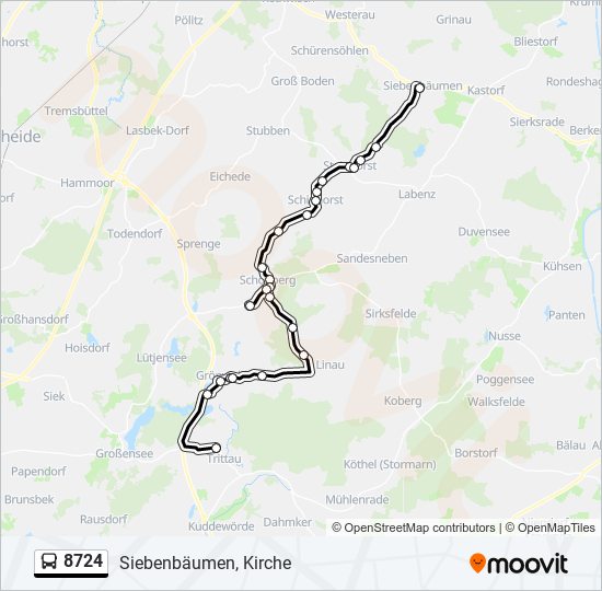 8724 bus Line Map