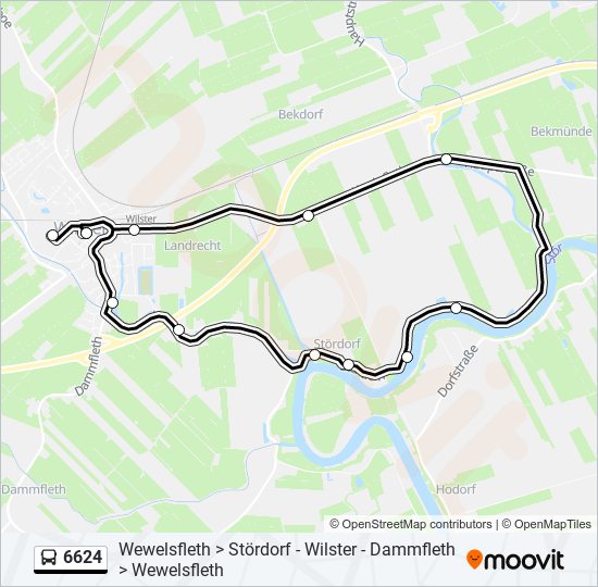 6624 bus Line Map