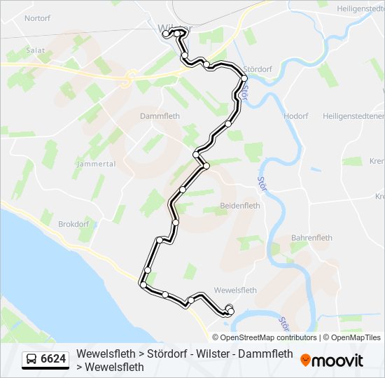 6624 bus Line Map