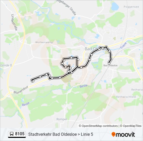 8105 bus Line Map