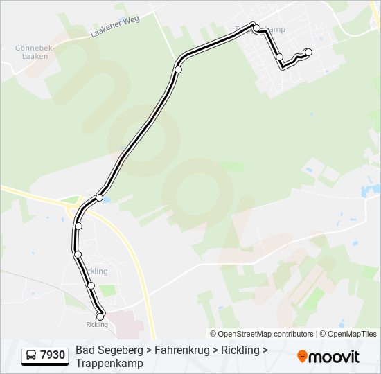 7930 bus Line Map