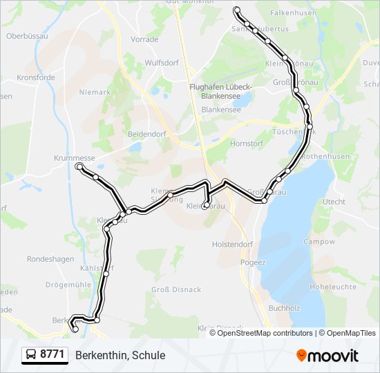 8771 bus Line Map