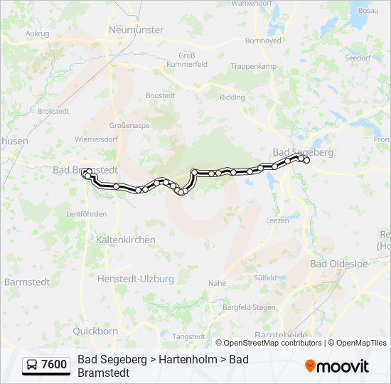 7600 bus Line Map