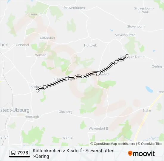Автобус 7973: карта маршрута