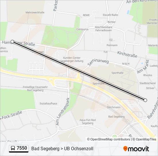 7550 bus Line Map