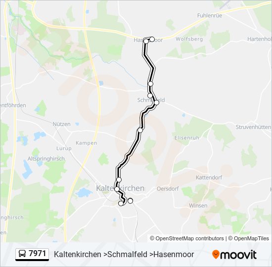 7971 bus Line Map