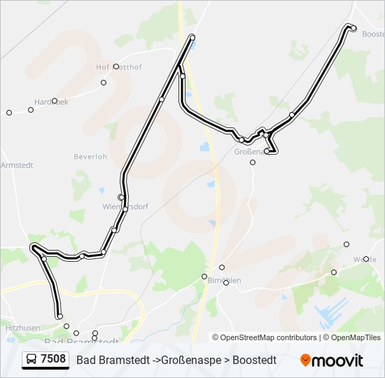 7508 bus Line Map