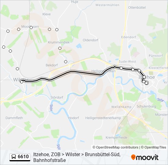 6610 bus Line Map