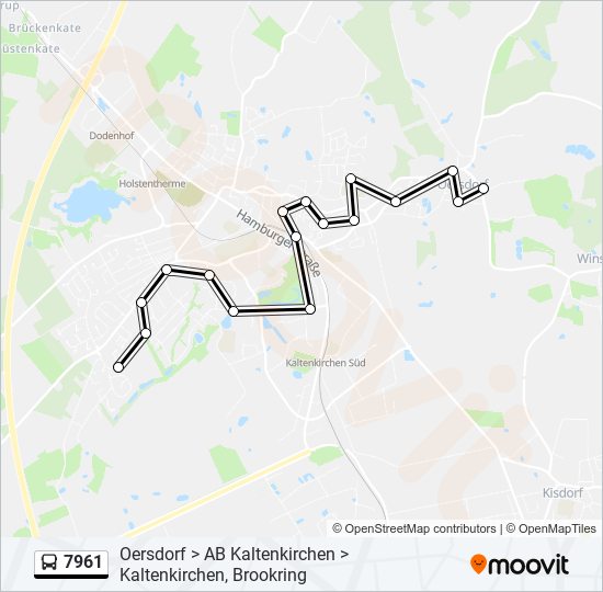 7961 bus Line Map