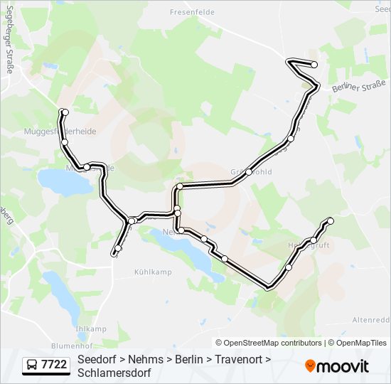 7722 bus Line Map