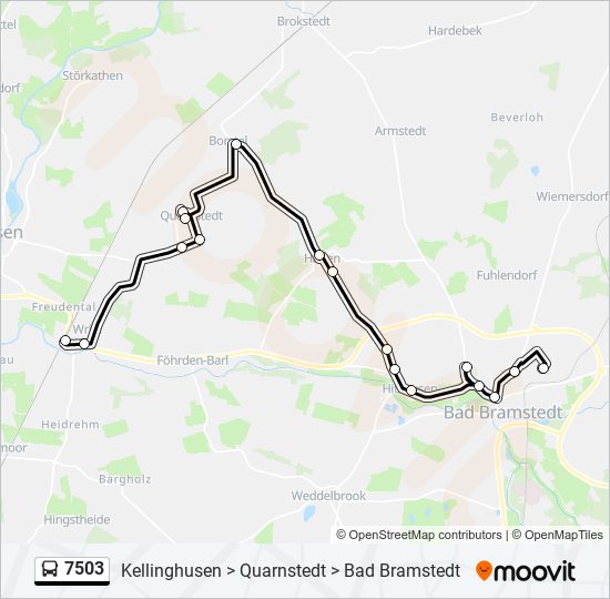 7503 bus Line Map