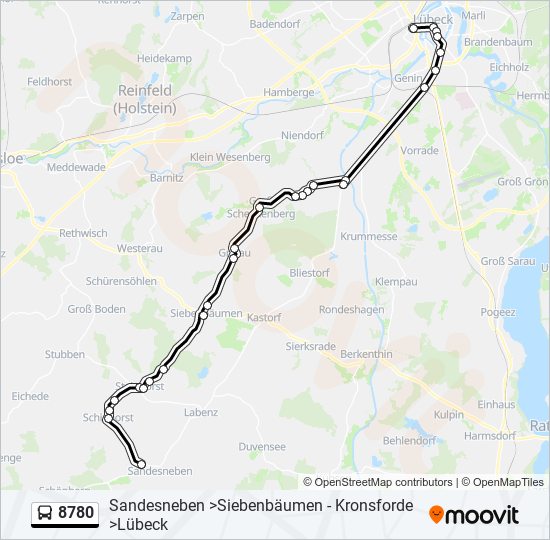 8780 bus Line Map