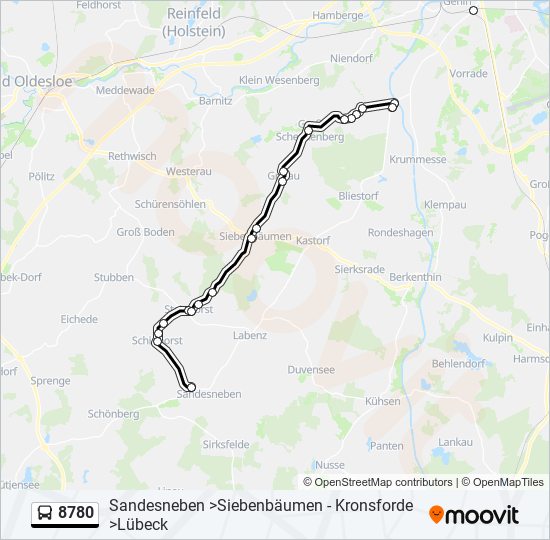 8780 bus Line Map