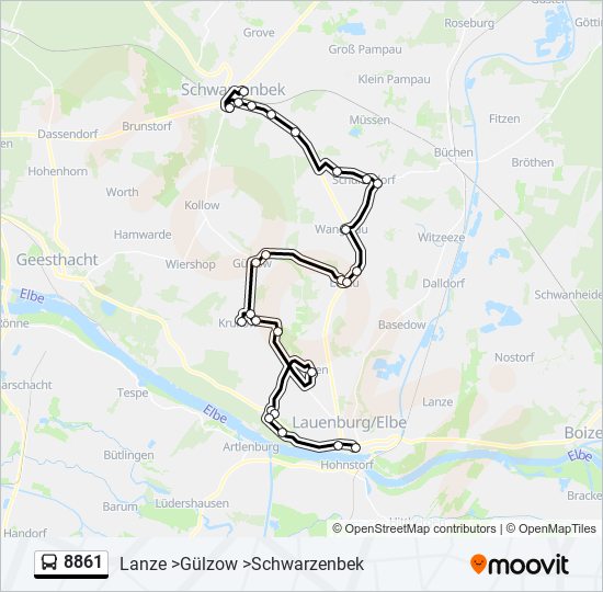 8861 bus Line Map