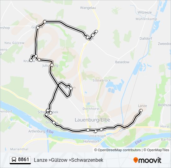 8861 bus Line Map