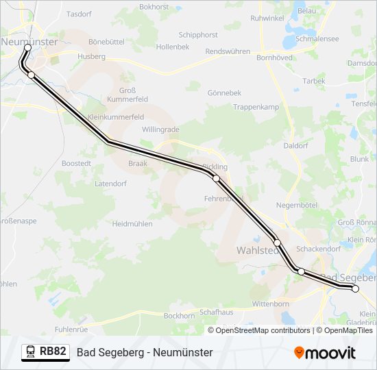 RB82 train Line Map