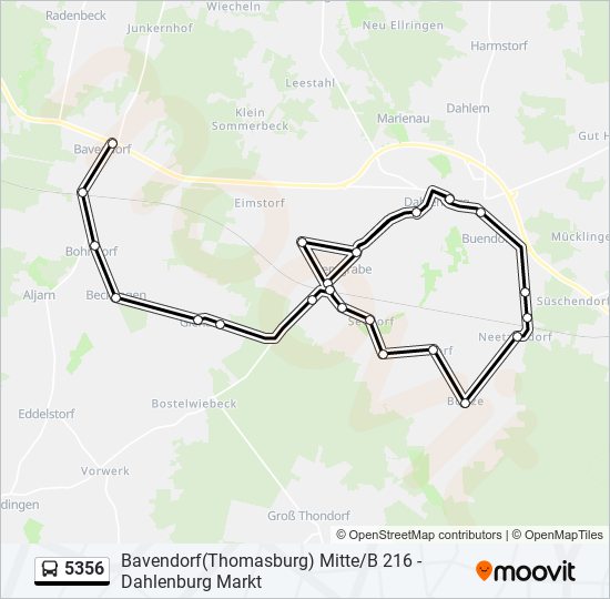 5356 bus Line Map