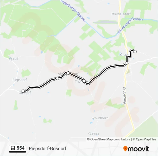 Автобус 554: карта маршрута
