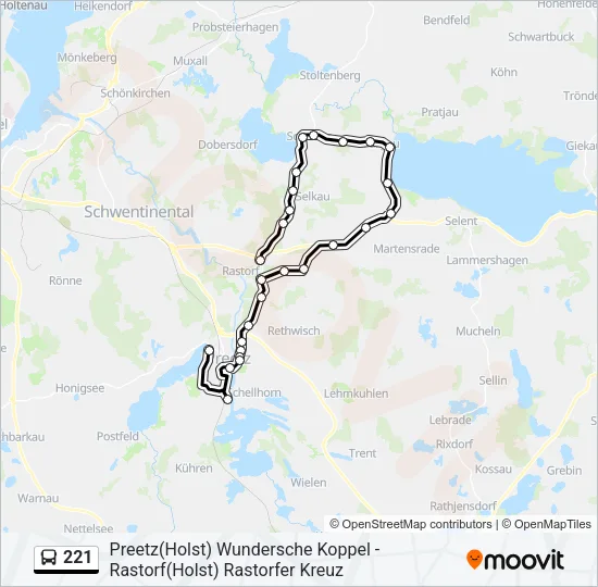 221 Bus Line Map