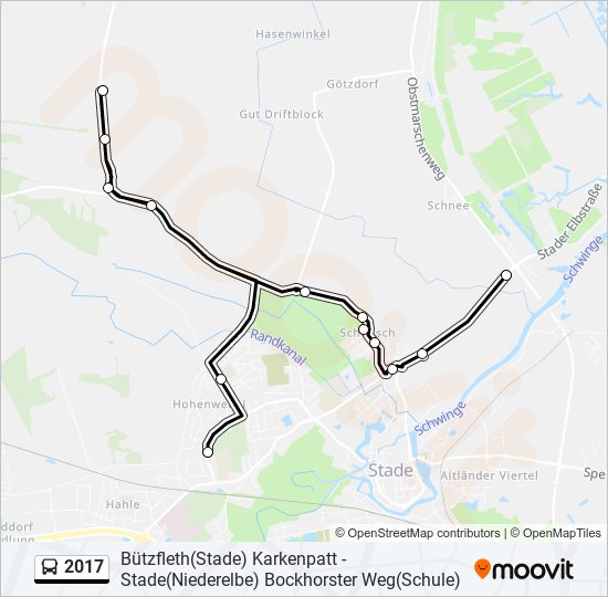 Buslinie 2017 Karte