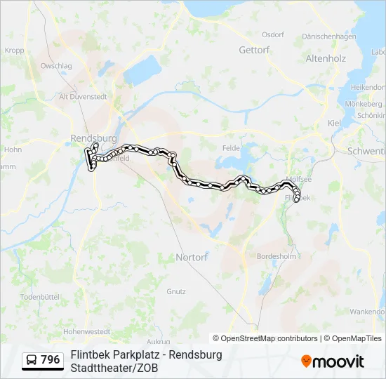 796 Bus Line Map