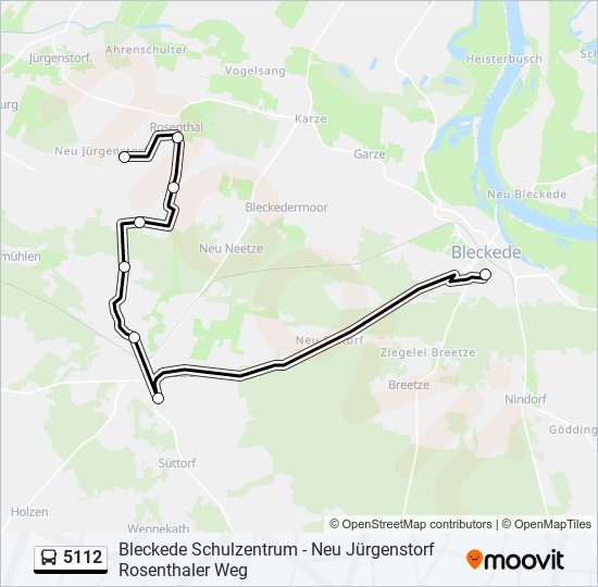 5112 bus Line Map