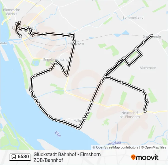 Автобус 6530: карта маршрута