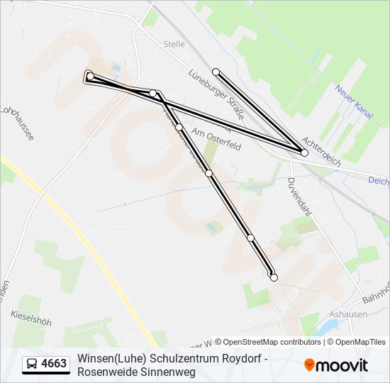 4663 bus Line Map