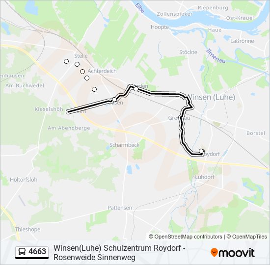 4663 bus Line Map