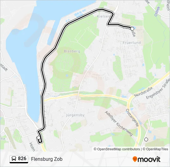 Автобус 826: карта маршрута