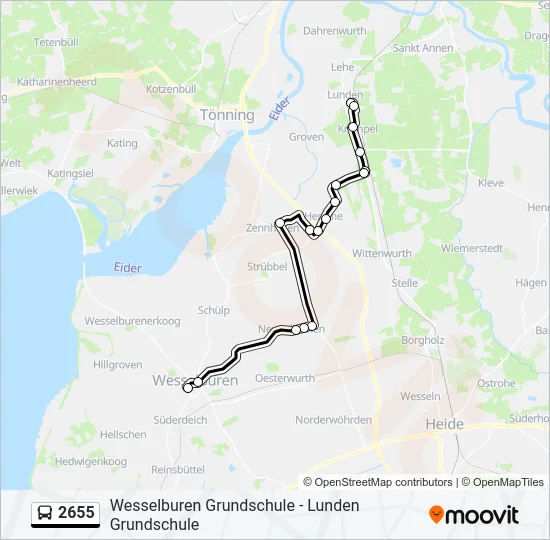 2655 Bus Line Map