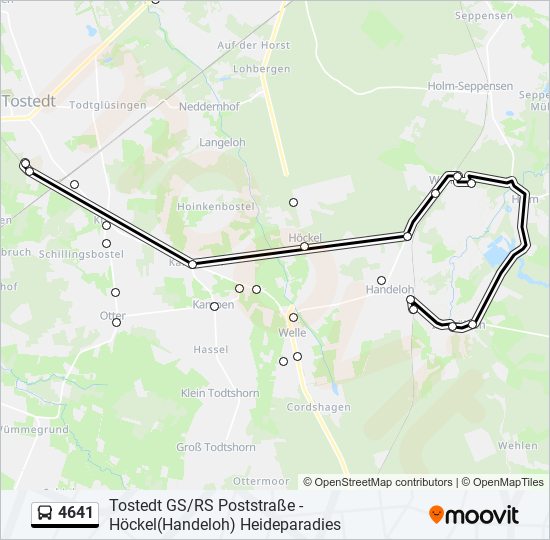 4641 bus Line Map