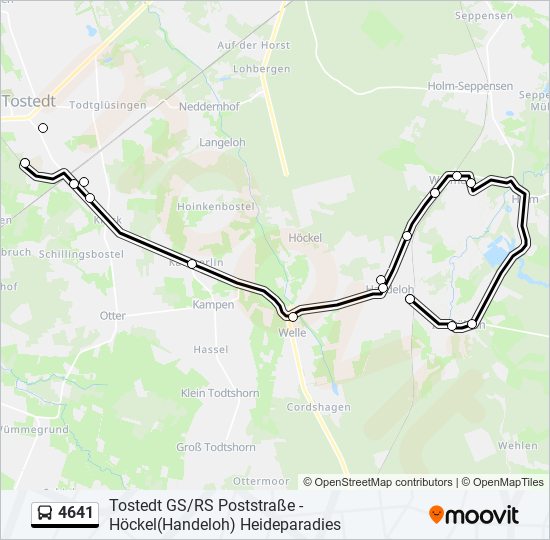 4641 bus Line Map