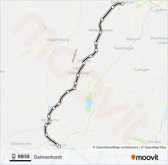 RB58 Train Line Map