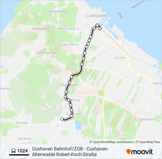 1024 bus Line Map