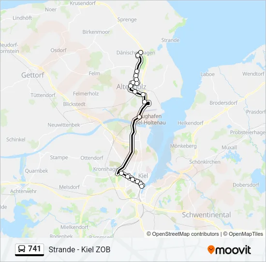 741 Bus Line Map