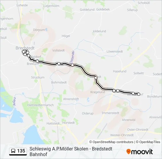 135 Bus Line Map