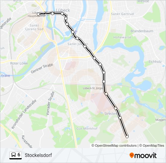 6 Route: Schedules, Stops & Maps - Stockelsdorf (Updated)