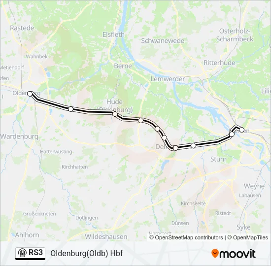 Метро RS3: карта маршрута