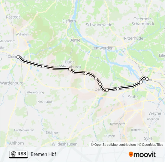 Метро RS3: карта маршрута