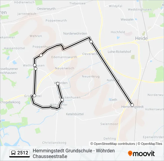 2512 Bus Line Map