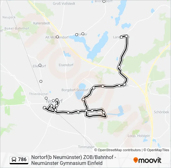 Автобус 786: карта маршрута