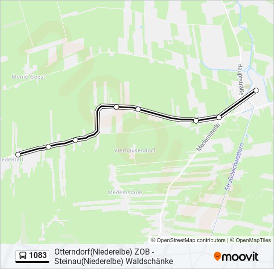 1083 bus Line Map