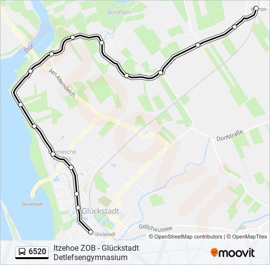 6520 bus Line Map