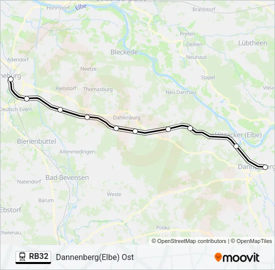 RB32 Train Line Map