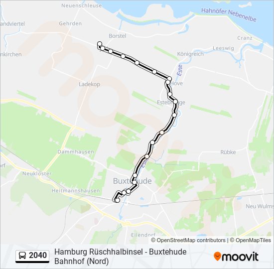 Buslinie 2040 Karte