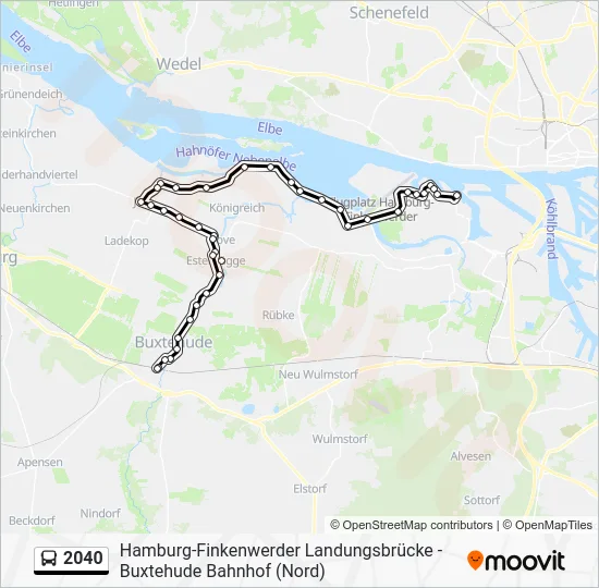 Автобус 2040: карта маршрута