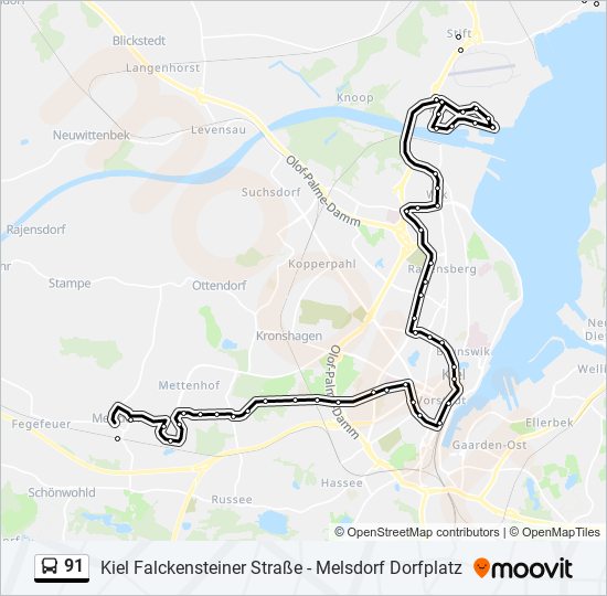 Маршрут 91: Расписание, Карты И Остановки - Melsdorf (Обновлено)